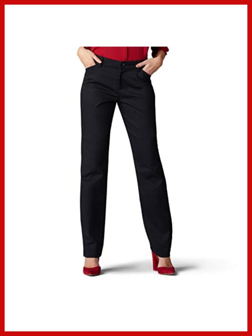 Wrinkle Free Relaxed Fit Straight Leg Pant